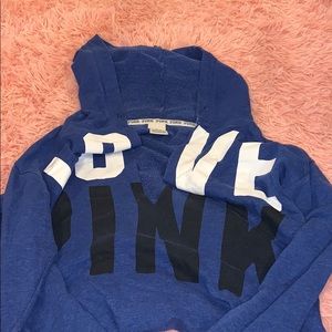 PINK blue hoodie